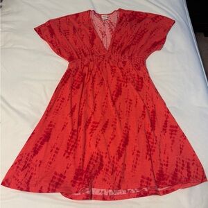 Red Tie-Dye Dress